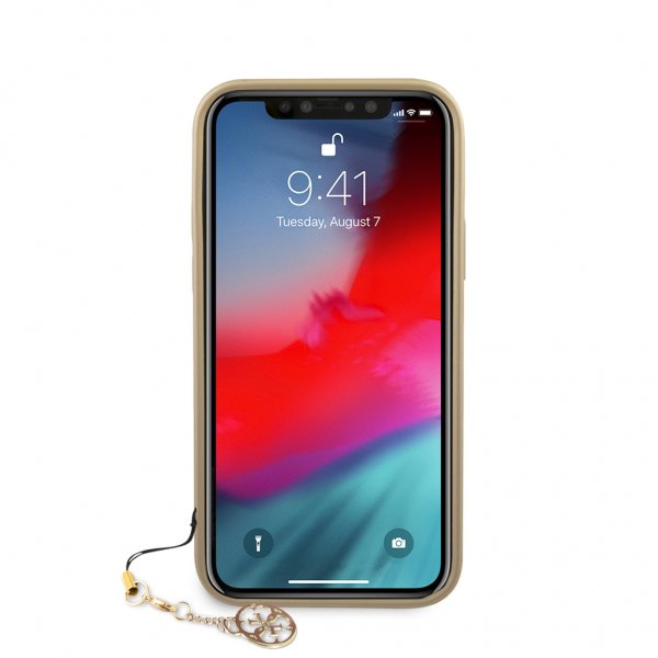 Guess iPhone 12 Mini Cover 4G Charms Brun