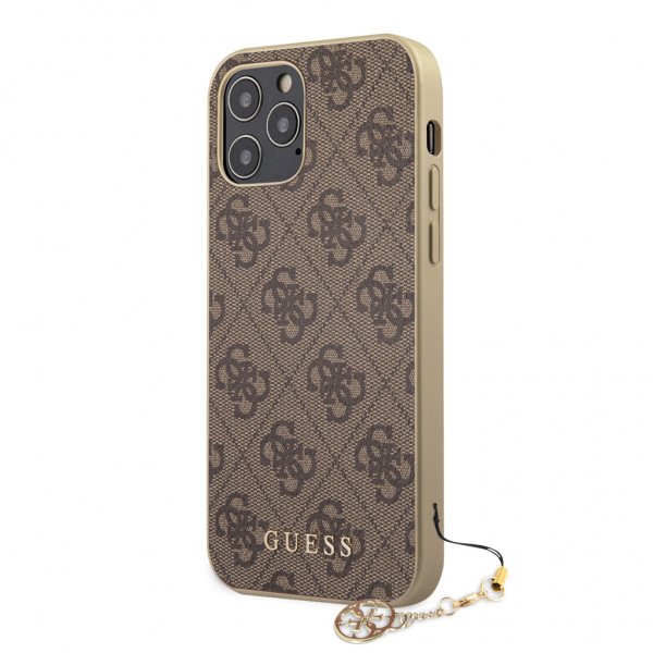 Guess iPhone 12/iPhone 12 Pro Cover 4G Charms Brun