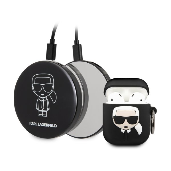 Karl Lagerfeld Bundle AirPods (1/2) Iconic Etui + Powerbank