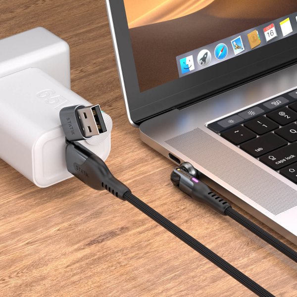 Statik Kabel PowerPivot Pro USB-C/USB-C 1m Sort