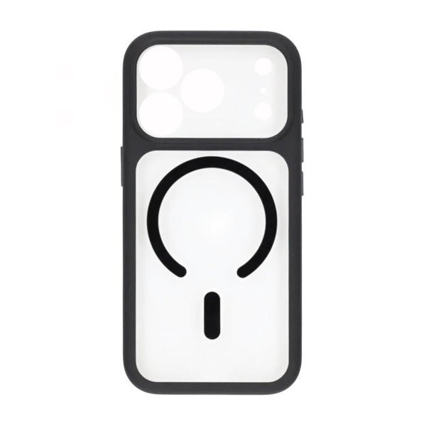 iPhone 17 Pro Max Cover Kamerasarg MagSafe Sort Gennemsigtig