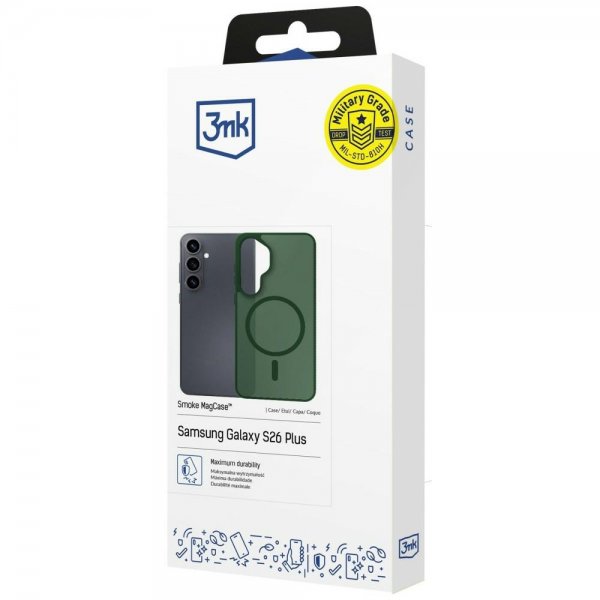 3mk Samsung Galaxy S26 Plus Cover Smoke MagCase Grøn