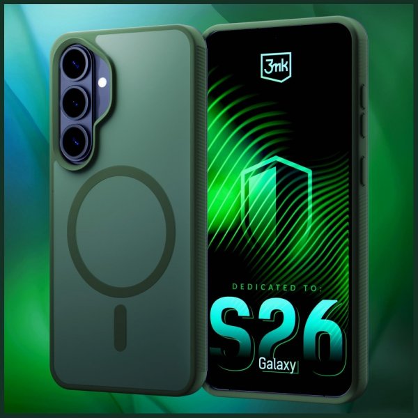 3mk Samsung Galaxy S26 Plus Cover Smoke MagCase Grøn