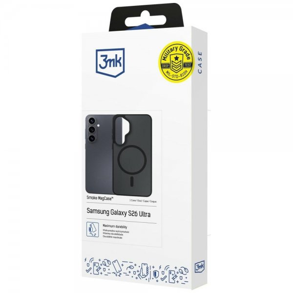 3mk Samsung Galaxy S26 Ultra Cover Smoke MagCase Sort