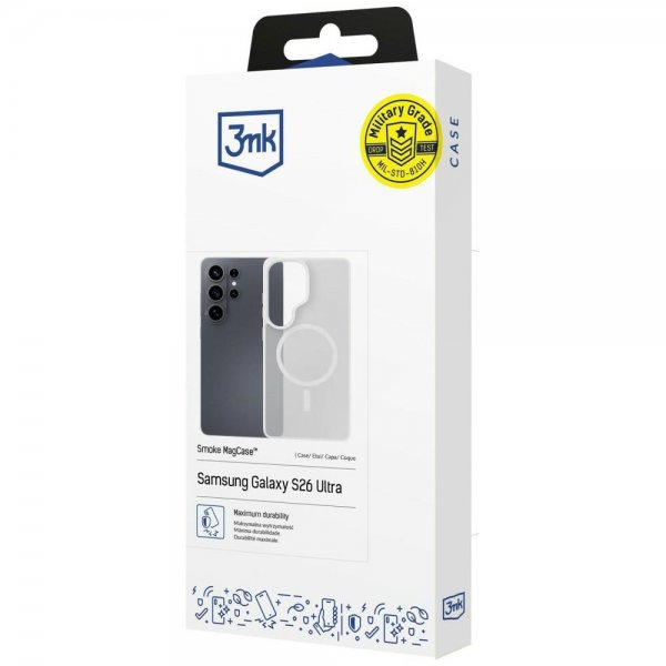 3mk Samsung Galaxy S26 Ultra Cover Smoke MagCase Hvid
