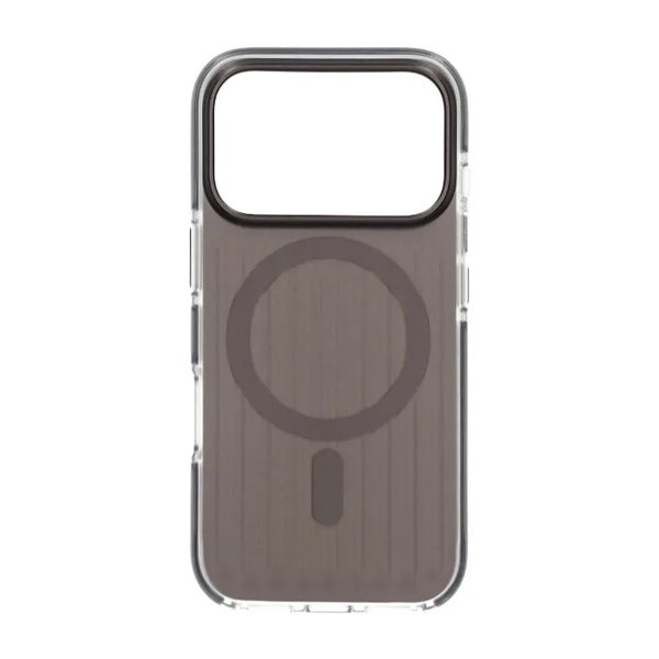 iPhone 17 Pro Cover Bølget MagSafe Sort Transparent