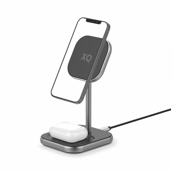 Xqisit Ladestation 2i1 MagSafe Sort