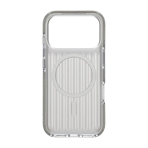 iPhone 17 Pro Cover Bølgepap MagSafe Sølv