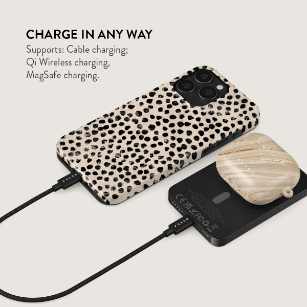 Burga Powerbank MagSafe 5000 mAh Almond Latte Grå