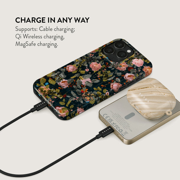 Burga Powerbank MagSafe 5000 mAh Bloomy Garden Guld