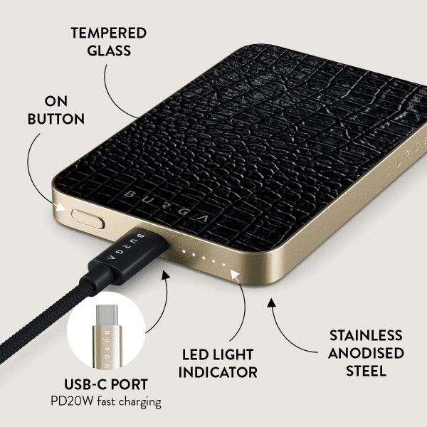 Burga Powerbank MagSafe 5000 mAh Reaper's Touch Guld