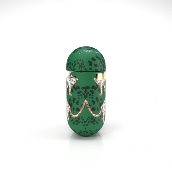 Richmond & Finch AirPods (1/2) Cover Green Leopard