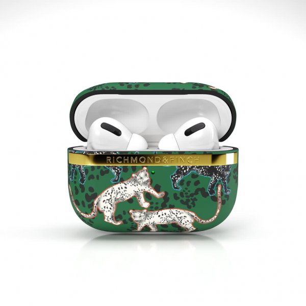 Richmond & Finch AirPods Pro Cover Grøn Leopard