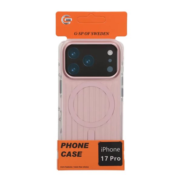 iPhone 17 Pro Cover Bølget MagSafe Lys Rosa