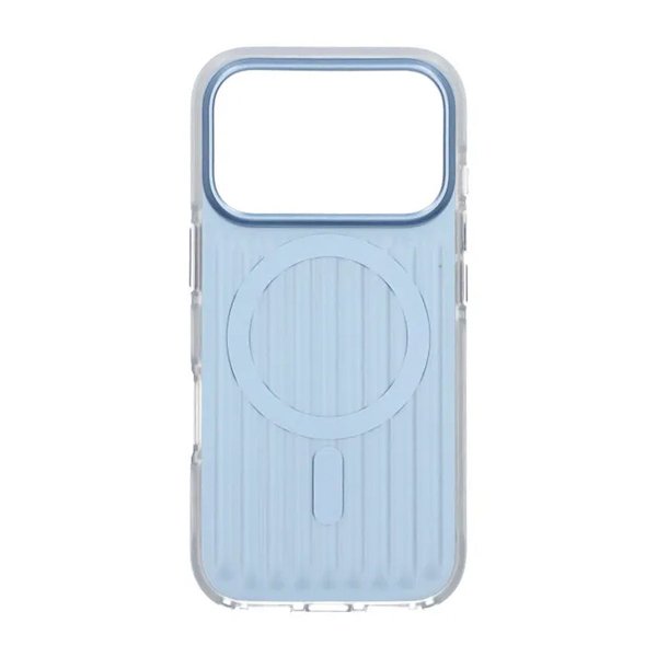 iPhone 17 Pro Cover Bølgepap MagSafe Lyseblå