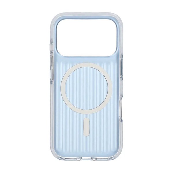 iPhone 17 Pro Cover Bølgepap MagSafe Lyseblå