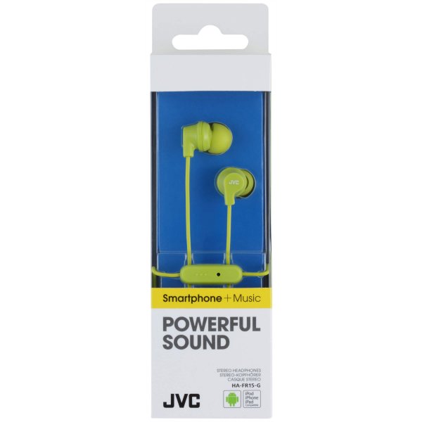 JVC Hovedtelefoner FR15 In-Ear Fjernmikrofon Grøn