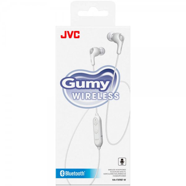 JVC Hovedtelefoner FX9BT Gumy In-Ear Trådløs Mikrofon Hvid