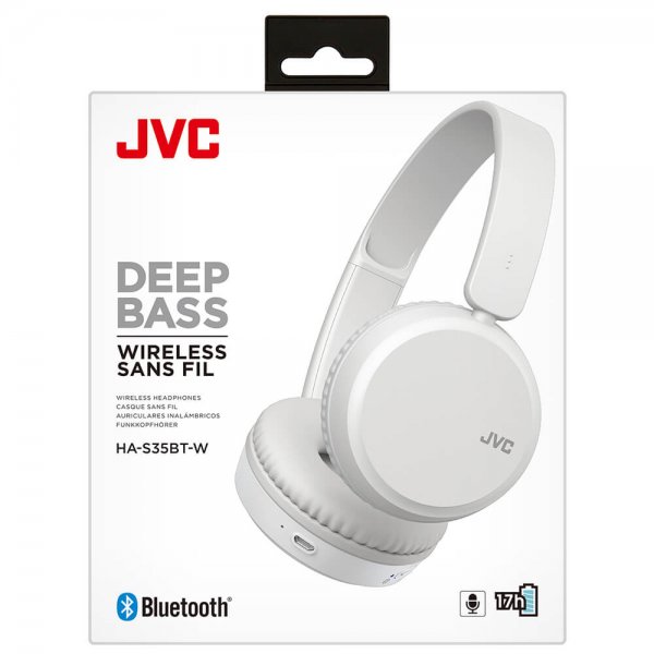 JVC Hovedtelefoner On-Ear Trådløse HA-S35BT Hvid