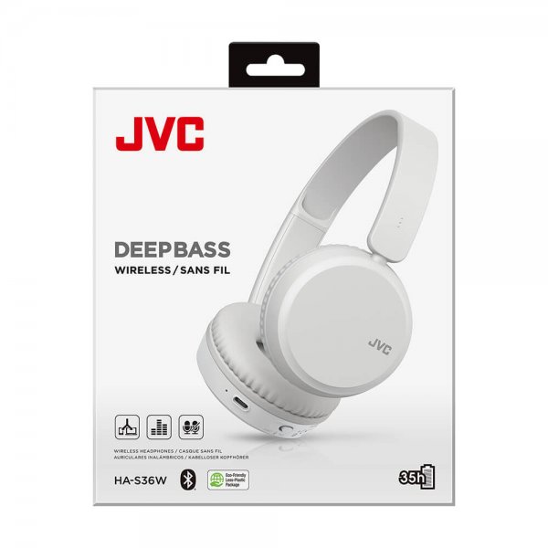 JVC Hovedtelefoner On-Ear BT HA-S36W Hvid