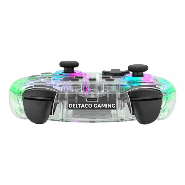 Deltaco Gaming Trådløs Controller til Nintendo Switch Transparent RGB