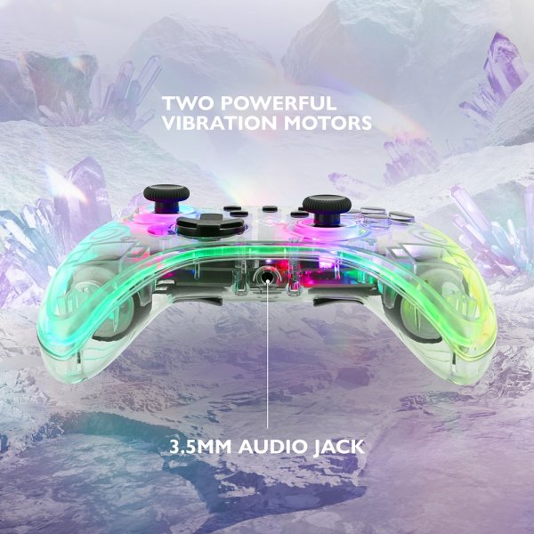 Deltaco Gaming Trådløs Controller til Nintendo Switch Transparent RGB