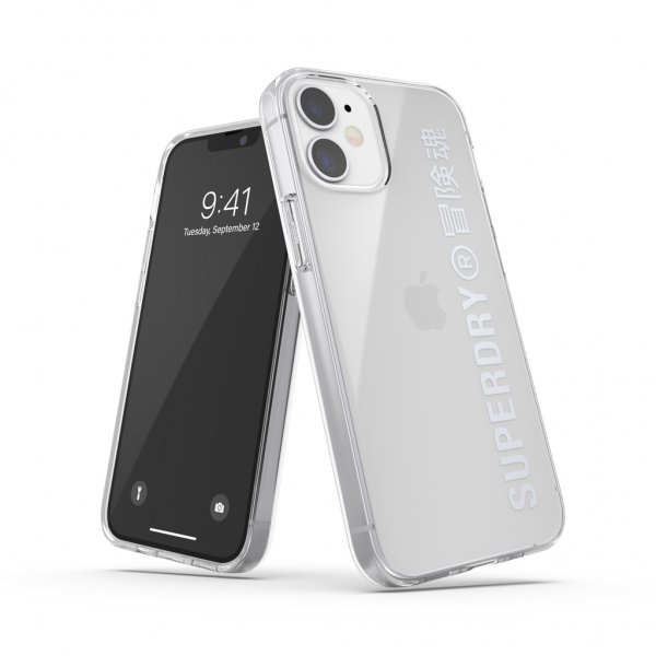 Superdry iPhone 12 Mini Cover Snap Case Clear Silver