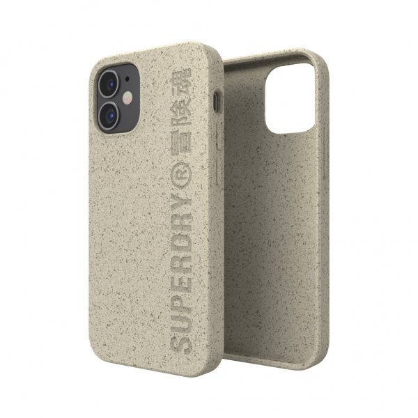 Superdry iPhone 12 Mini Cover Snap Case Komposterbare Materialer Beige