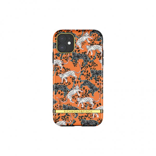 Richmond & Finch iPhone 11 Cover Orange Leopard