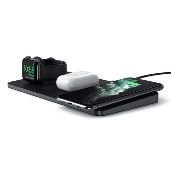 Satechi Trio trådløs oplader til Apple Watch/AirPods/telefon