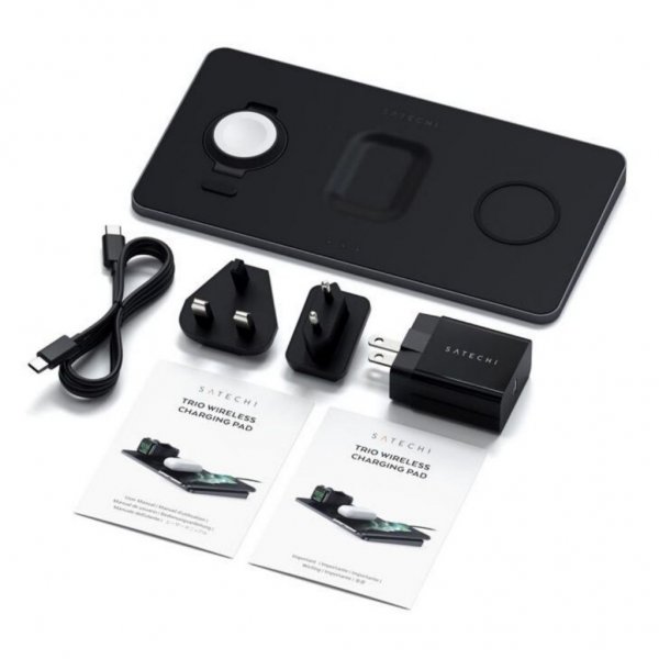Satechi Trio trådløs oplader til Apple Watch/AirPods/telefon