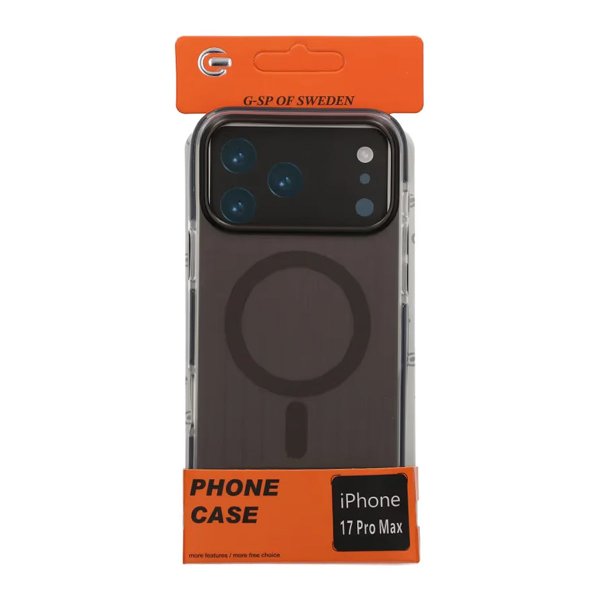 iPhone 17 Pro Max Cover Bølget MagSafe Sort