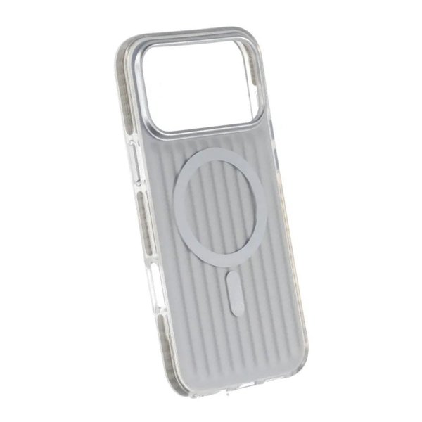 iPhone 17 Pro Max Cover Bølget MagSafe Sølv