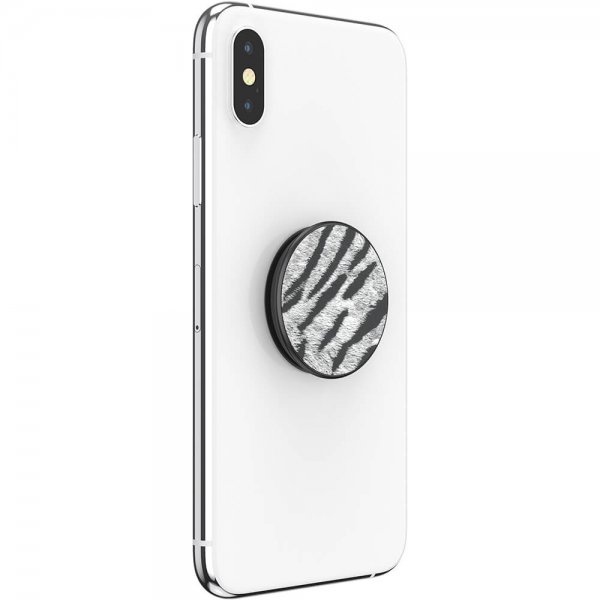 Popsockets PopGrip Vegansk Læder Zebra