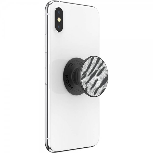 Popsockets PopGrip Vegansk Læder Zebra