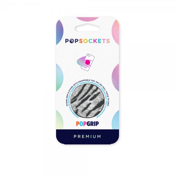 Popsockets PopGrip Vegansk Læder Zebra