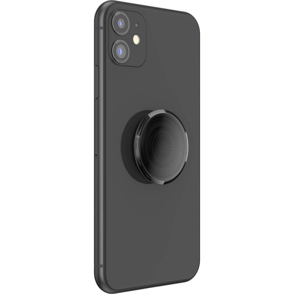 Popsockets PopGrip Transparent Sort Røg