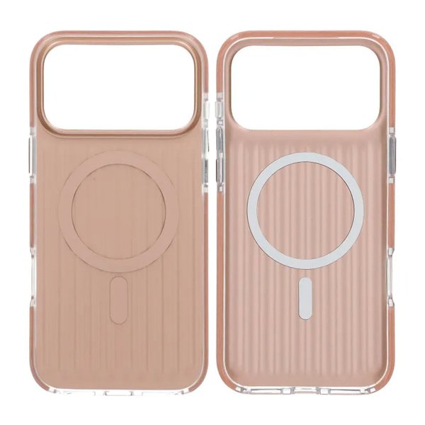iPhone 17 Pro Max Cover Bølget MagSafe Lysebrun