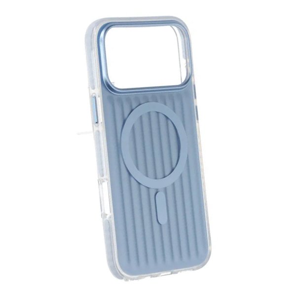 iPhone 17 Pro Max Cover Bølget MagSafe Lyseblå