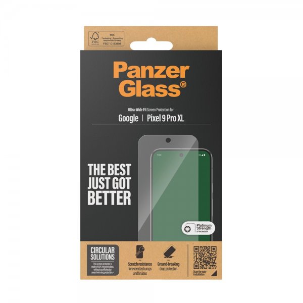 PanzerGlass Google Pixel 9 Pro XL Skærmbeskyttelse Ultra-Wide Fit