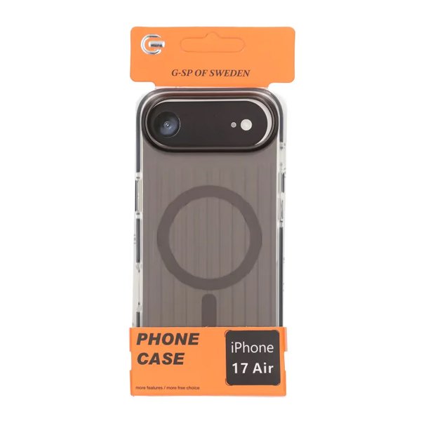 iPhone Air Etui Bølget MagSafe Transparent Sort