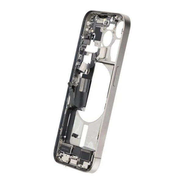 Mellemramme med smådele til iPhone 15 Pro - Naturlig Titanium OEM