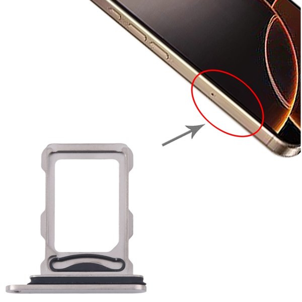 iPhone 16 Pro og 16 Pro Max Simkortholder - Naturlig Titanium