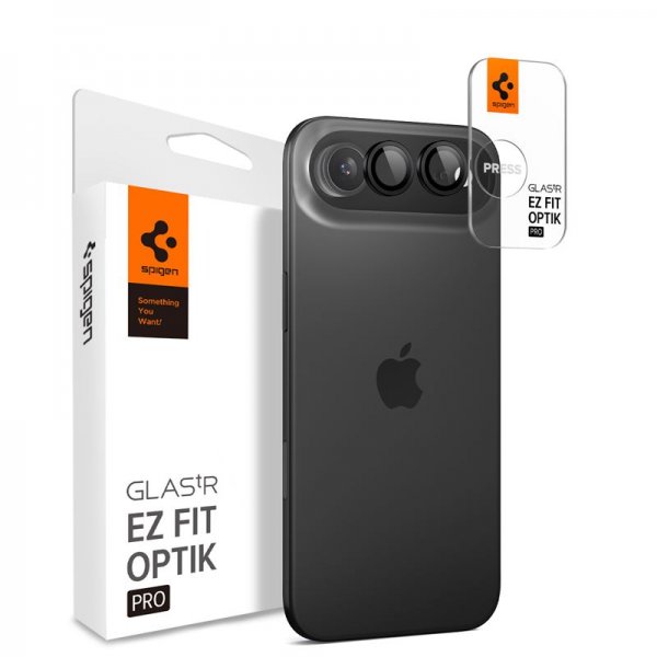 Spigen iPhone Air Kamerabeskyttelse GLAS.tR EZ Fit Optik Pro 2-pak Sort
