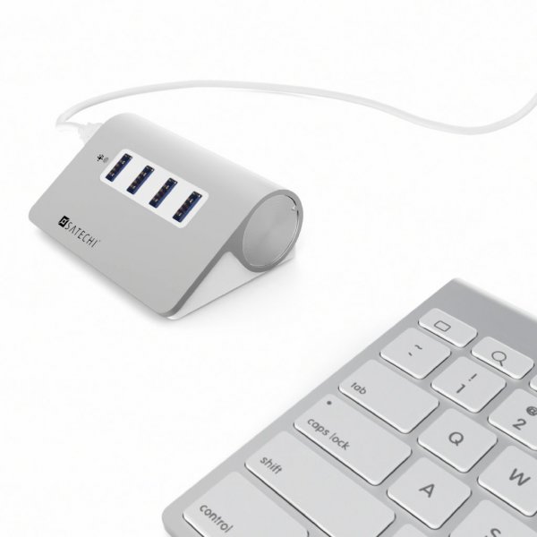 Satechi USB 3.0 aluminiumhub 4 porte sølv