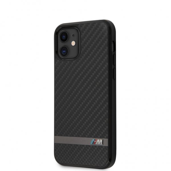 BMW iPhone 12 Mini Cover Carbon & Alu Sort