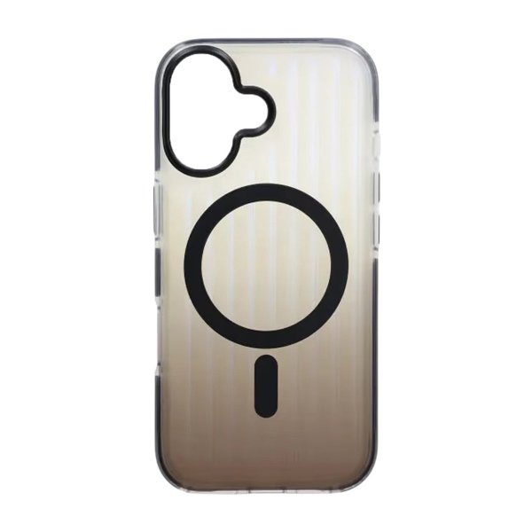 iPhone 17 Cover Bølget MagSafe Transparent Sort