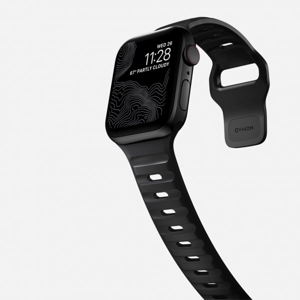 Nomad Apple Watch 44/45/46mm/Apple Watch Ultra Armbånd Sport Band Sort