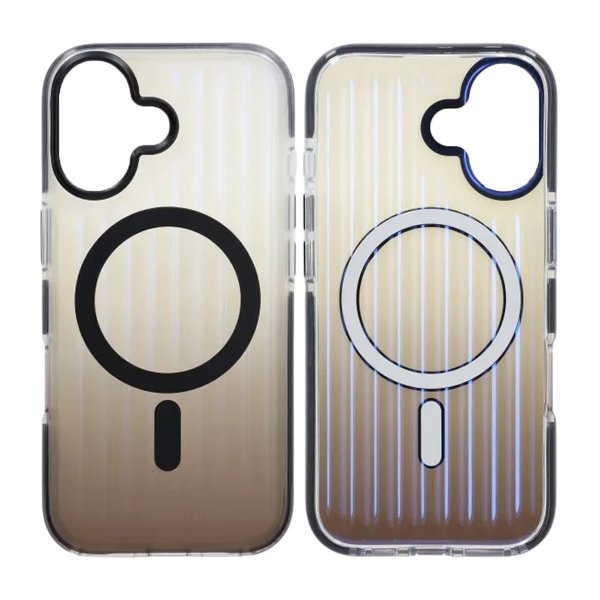 iPhone 17 Cover Bølget MagSafe Transparent Sort
