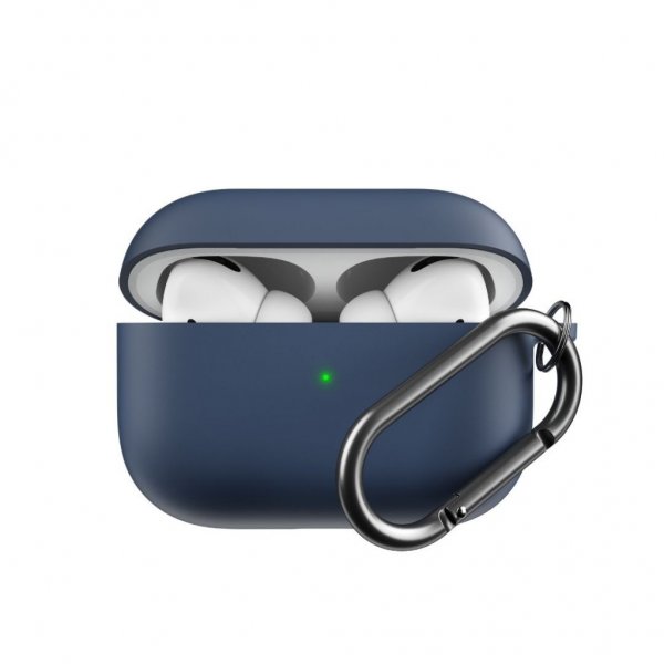 KeyBudz AirPods Pro Cover PodSkinz HyBridShell Series Nøglering Cover Midnatsblå